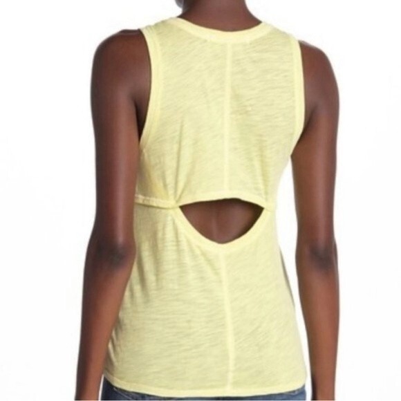 Free People West Coast Surf Club Tank Top- Electric Yellow- Size Small- NWTs - Picture 2 of 7